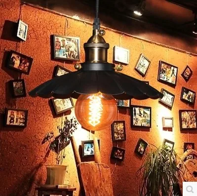 

IWHD 60W Retro Style Vintage Industrial Lighting Fixtures Loft Pendant Light Fixtures Edison Lamp In American Country Style