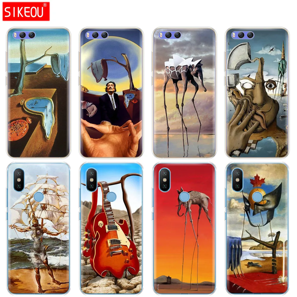

Silicone Cover Case For Xiaomi Mi A1 A2 5 5S 5X 6 Mi5 MI6 NOTE 3 MAX Mix 2 2S Salvador Dali rat