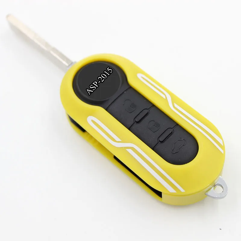 

Flip Folding Remote Fob Key Cover Replacement Key Case 3 Buttons for Fiat 500 Car Key Housing Protection Bag