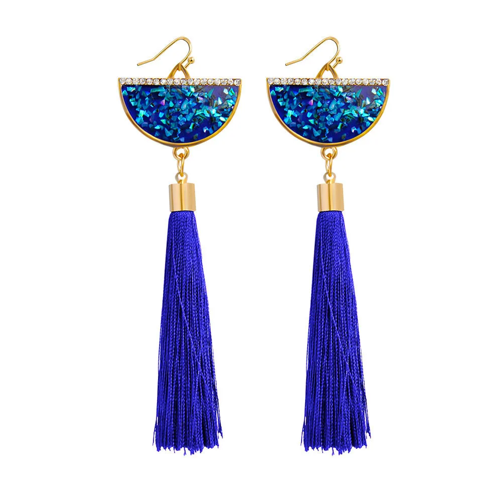 trendy long fringe earrings for women02