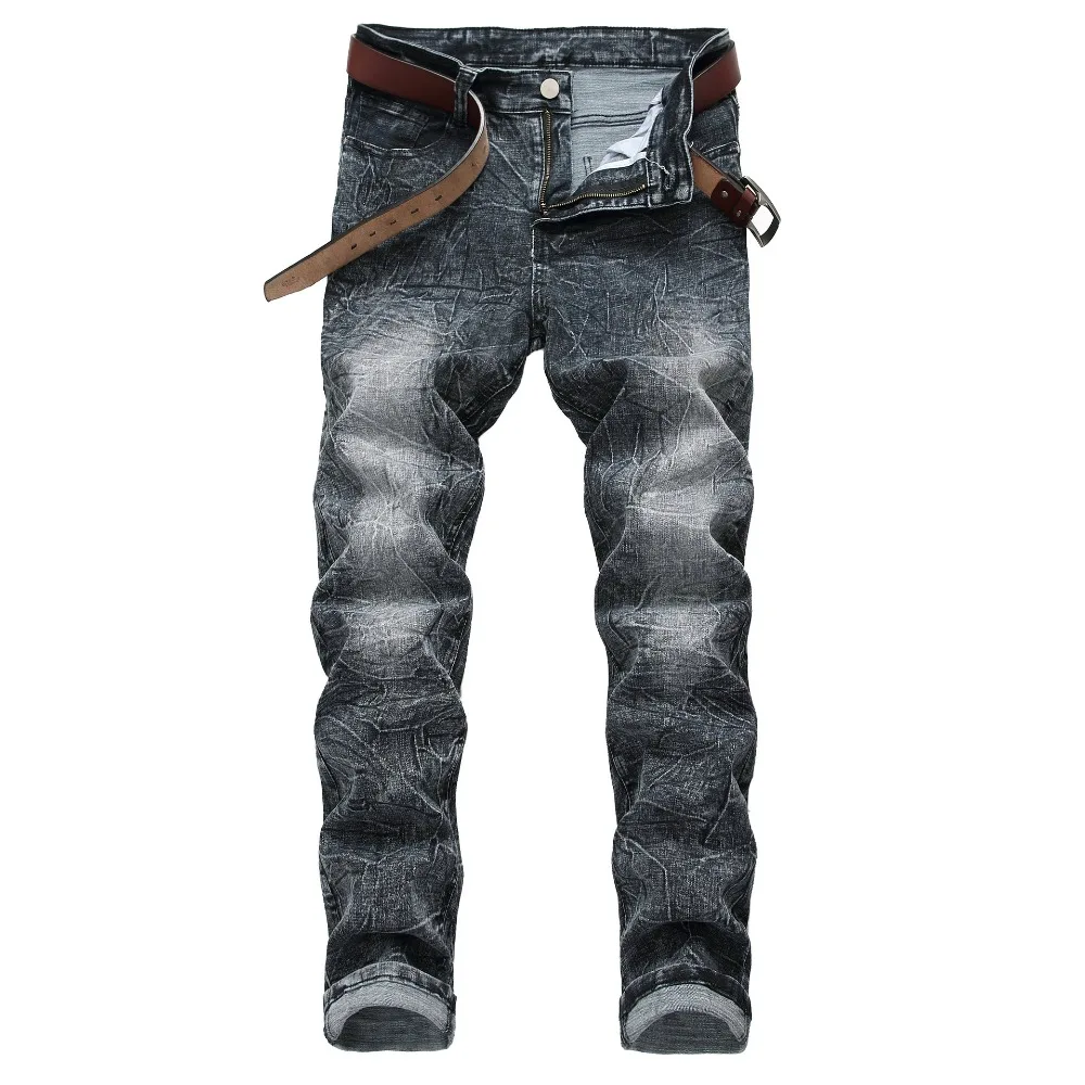 2019 Jeans Men New Fashion Grey Black Color Denim Trouser High ...