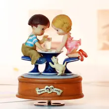 Вращающаяся музыкальная шкатулка, украшение для дня рождения, свадьбы и Рождества, подарок для девушки