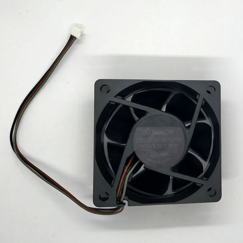 

Original SUNON 6025 60x60x25mm 6cm EB60251S1-Q010-F99 DC 12V 1.56W 3-wire Projector Cooling Fan