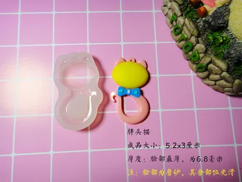 

1pcs Cute cat Liquid silicone mold DIY resin jewelry pendant necklace pendant lanugo mold resin molds for jewelry