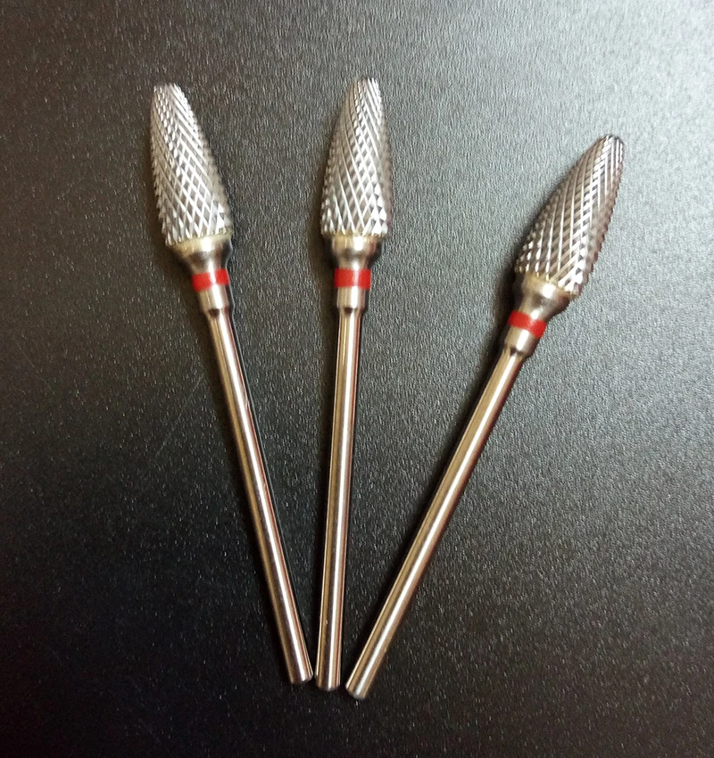 Arquivo de Unha Professional Carbide Profissional Carboneto Unha Broca Bit Fino Topo Elétrica Buffer 602001 Vermelho 10 Pieces3 - 32 5 High Quality Beleza e saúde