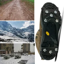 Зимние 8 шпильки универсальные кошки зимние скалолазание кемпинг Нескользящие аксессуары для кроссовок ледяной Снег обувь Шипы зажимы