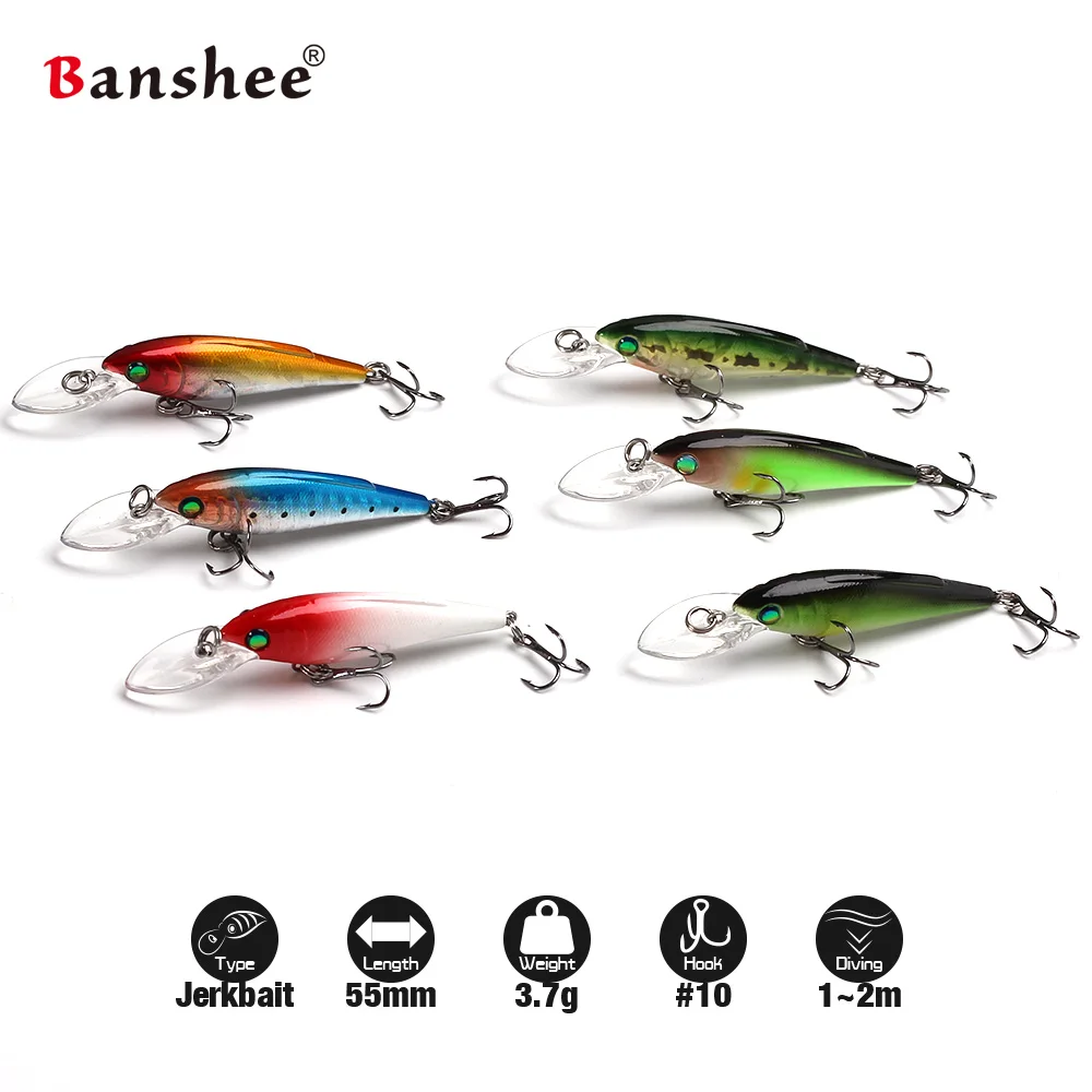Banshee 1 шт. рыболовные приманки K223 разные цвета гольян искусственная жесткая