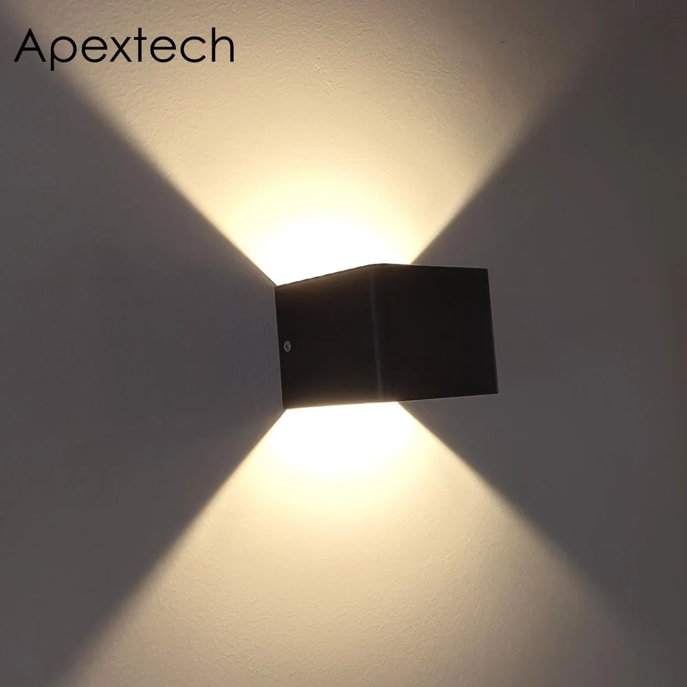 Apextech LED Лестница настенная лампа COB Алюминиевый Квадратный коридор настенные