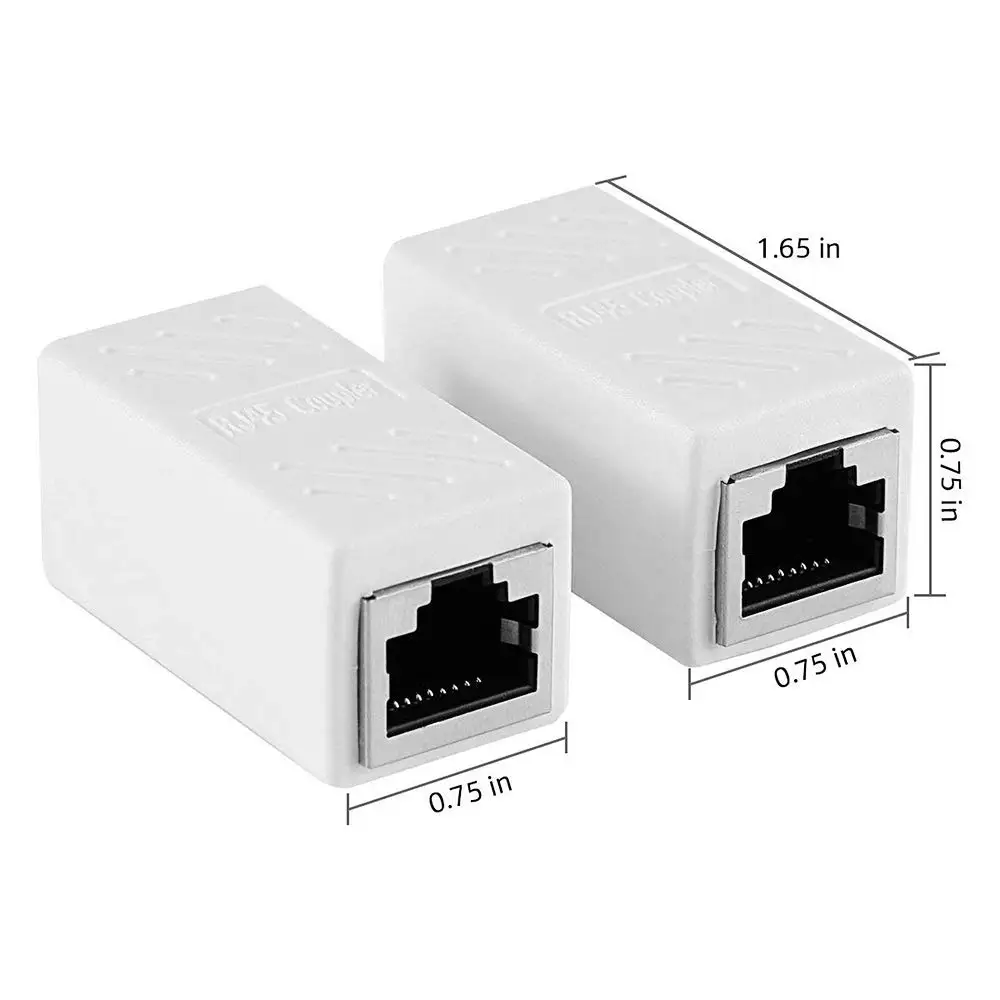 RJ45 муфта Ethernet встроенный разъем Вилки для Cat5 Cat5e Cat6e Cat7 кабель (1 упаковка белый)| |