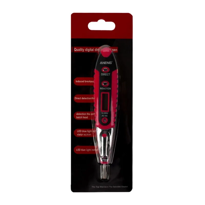 

2019 Digital Test Pencil Multifunction AC DC 12-250V Tester Electrical LCD Display Voltage Detector Test Pen for Electrician