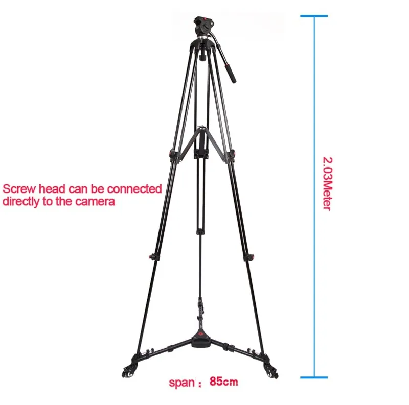 JIEYANG JY0606 1,8 m алюминиевый штатив для профессиональной видеокамеры/DSLR штатив