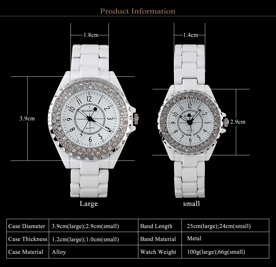 Simple Fashion Women Watches BOAMIGO Brand Shock Resistant Luxury Dress Ladies Quartz Watch Alloy Bracelet Wristwatch Gift Clock (13)