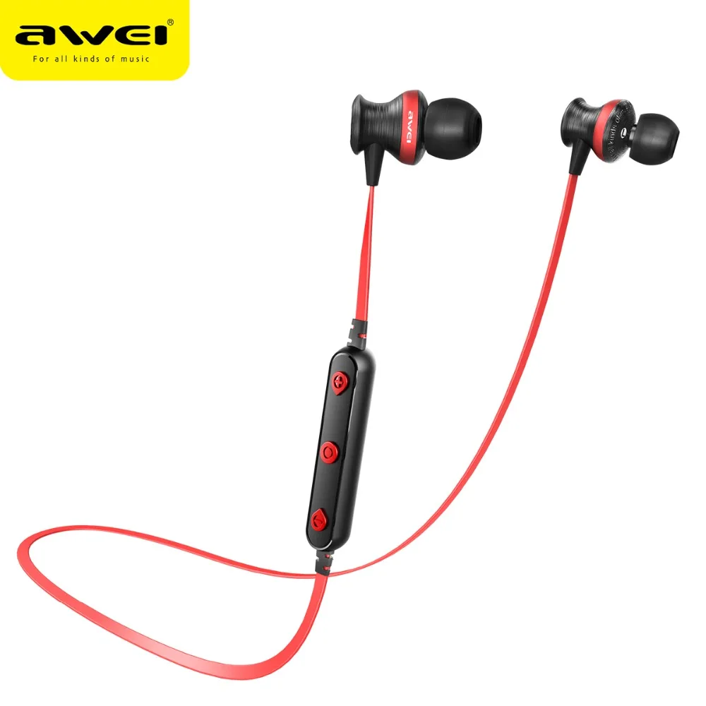 Магнитные Bluetooth Наушники AWEI B980BL Спортивные Беспроводные наушники с микрофоном