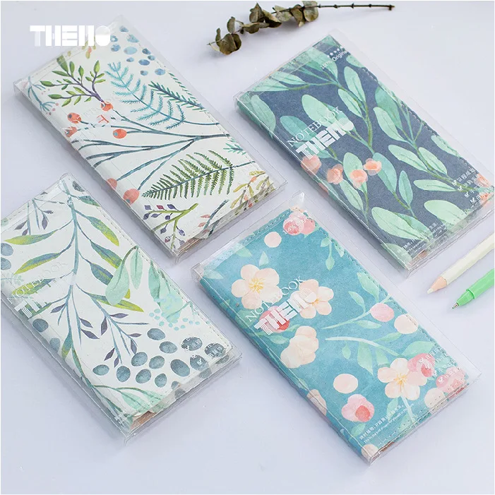 

2017 New Floral PU Leather Journal DIY Notebook 17.5*9.5cm Cool Diary Planner Agenda Gift 60P