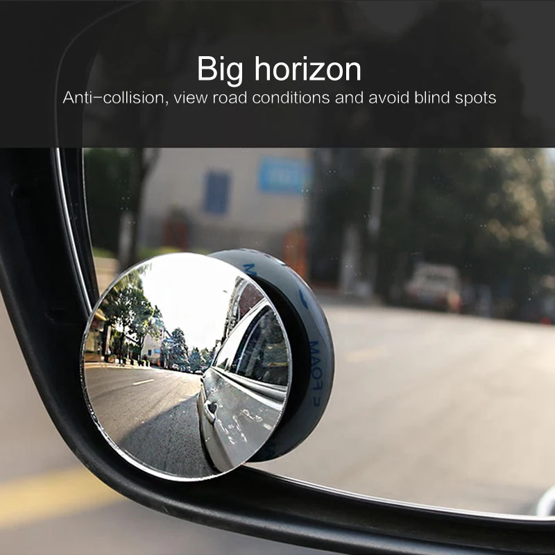 Новое маленькое зеркало заднего вида для автомобиля, круглое выпуклое зеркало для слепого пятна, 360 градусов, Автомобильное Зеркало, широкоугольное круглое выпуклое зеркало для автомобиля