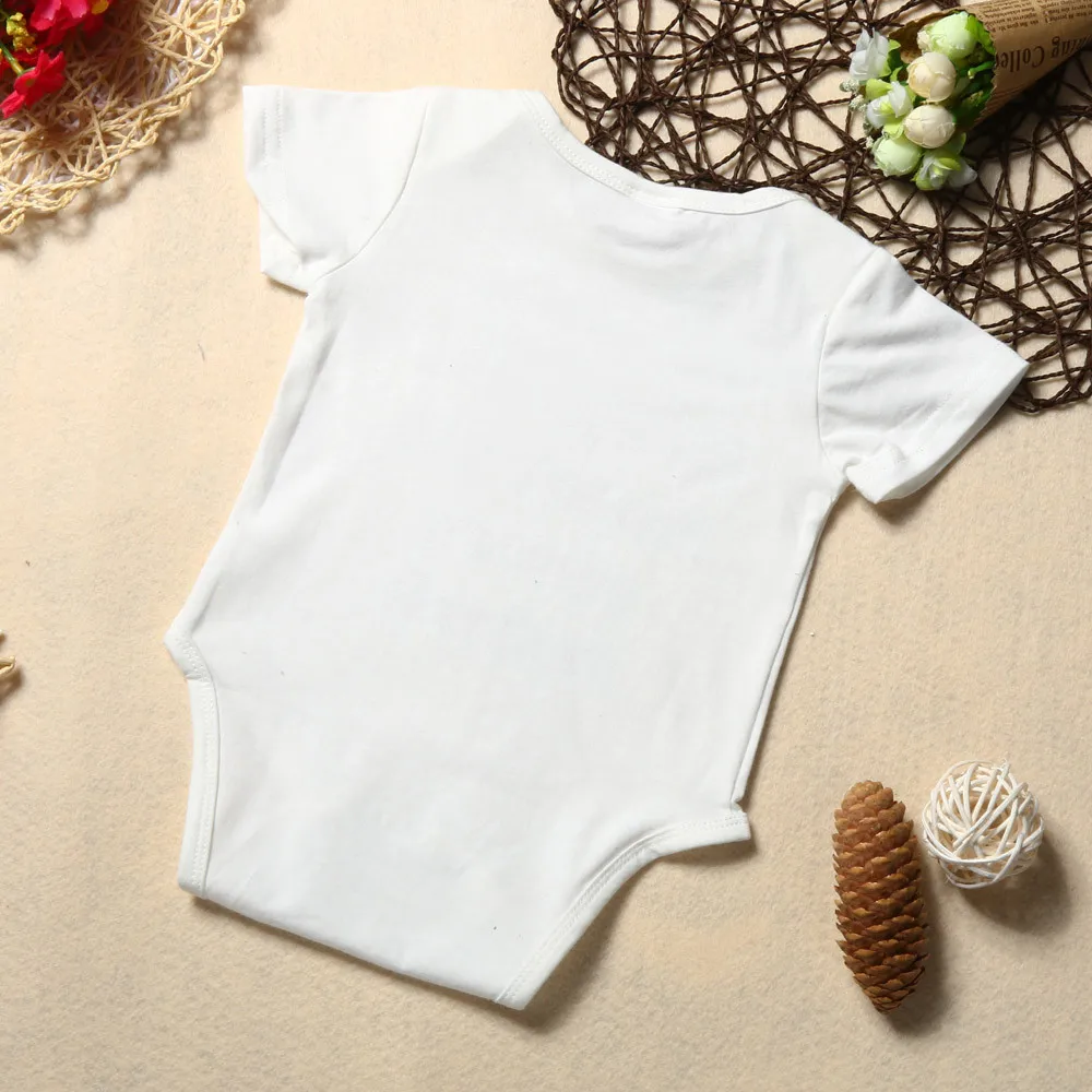 Summer infant romper White Letters Toddler Baby Boys Girls Cotton Onesies Short Sleeve Romper Jumpsuit Playsuit Baby Clothes#yl