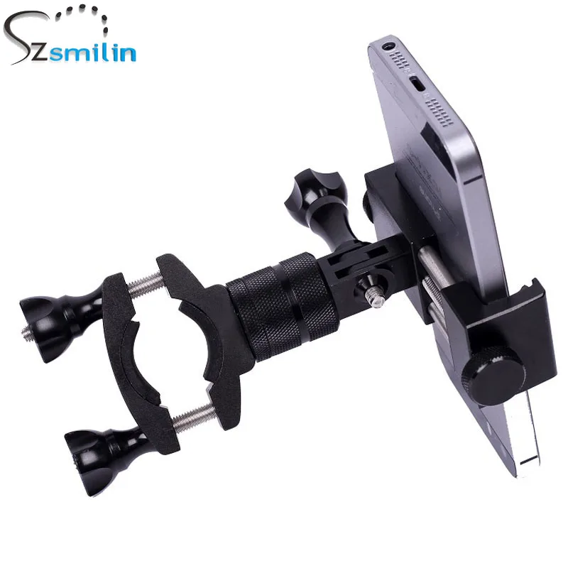 

High quality quick release 360 rotation Aluminum Alloy Universal Motorcycle Bike Mount Cell Phone Holder for Camera Go Pro