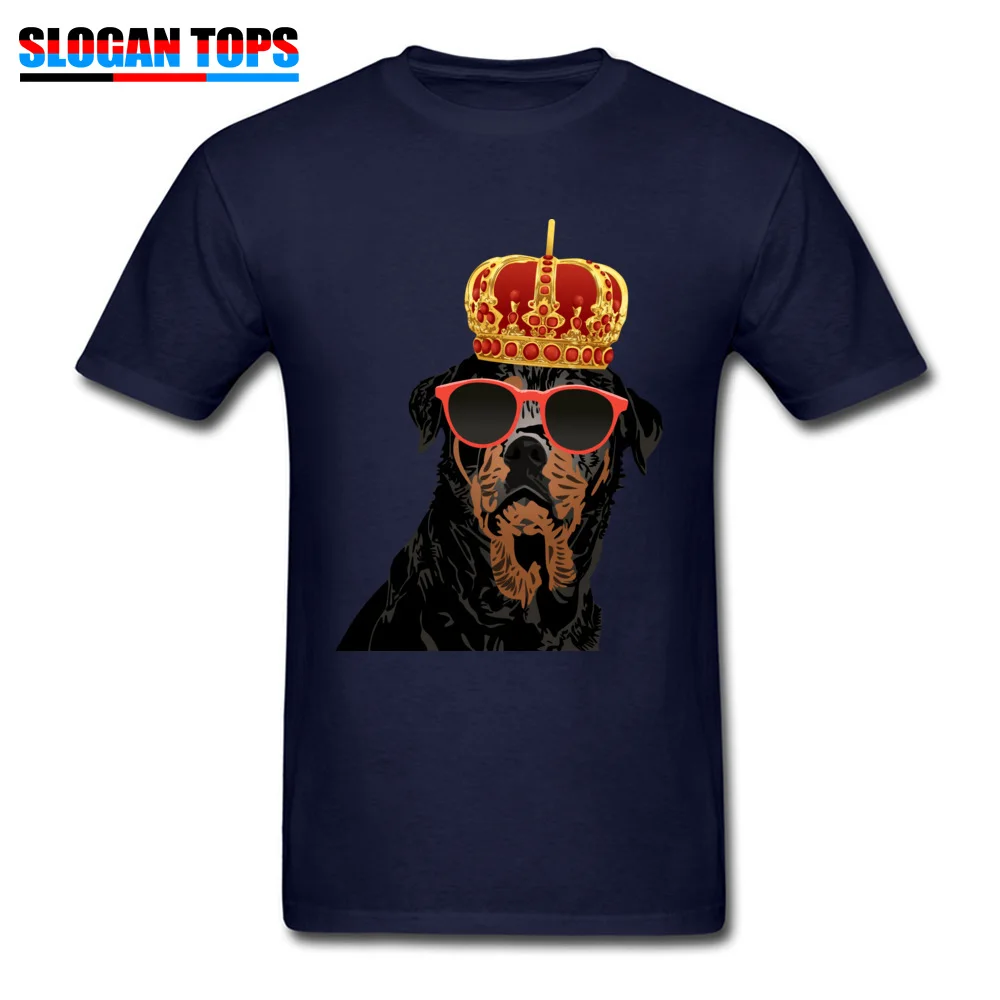 Slim Fit Summer Fall 100% Cotton Fabric Crewneck Tops T Shirt Short Sleeve Normal Clothing Shirt New Coming Design T-Shirt Thug Life King Rottweiler Funny T shirt for Rottweiler Parents o navy