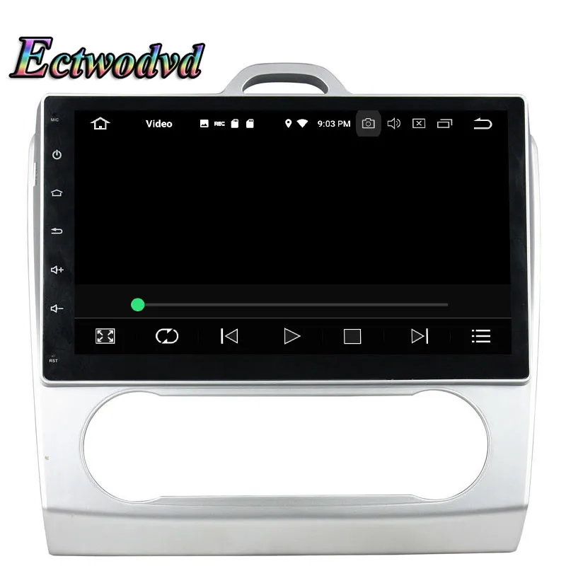 Flash Deal Ectwodvd Octa Core 4G RAM 64G ROM Android 9.0 Car Multimedia DVD Player GPS HeadUnit for Ford Focus 2007 2008 2009 2010 2011 AT 7