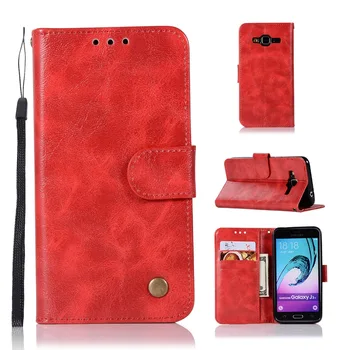 

20pcs/lot Free shipping High-grade Vintage Retro leather phone cover case for Samsung Galaxy J3 J5 J7 2016 J310 J510 J710 case