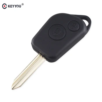 

KEYYOU For Citroen Picasso Saxo Berlino Xsara Car Key Shell Remote Case 2 Button Uncut SX9 Blade Replacement Auto Key