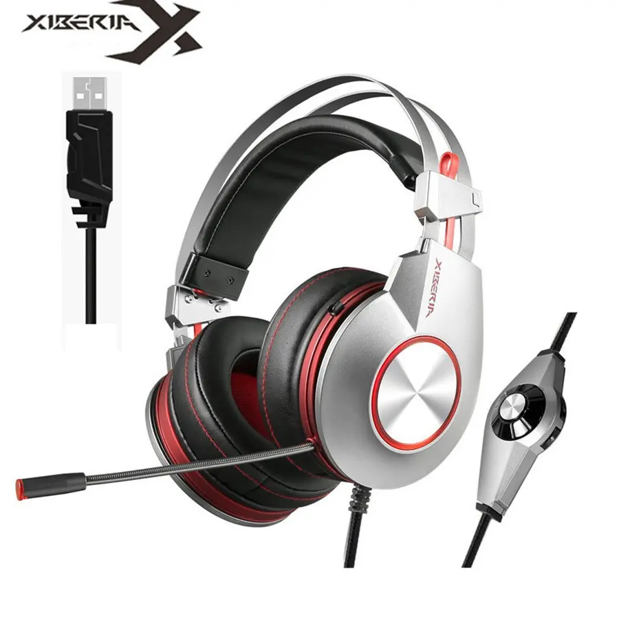 XIBERIA K5 лучшие игровые наушники USB 7 1 звук/3 5 мм с микрофоном шумоподавление игровая