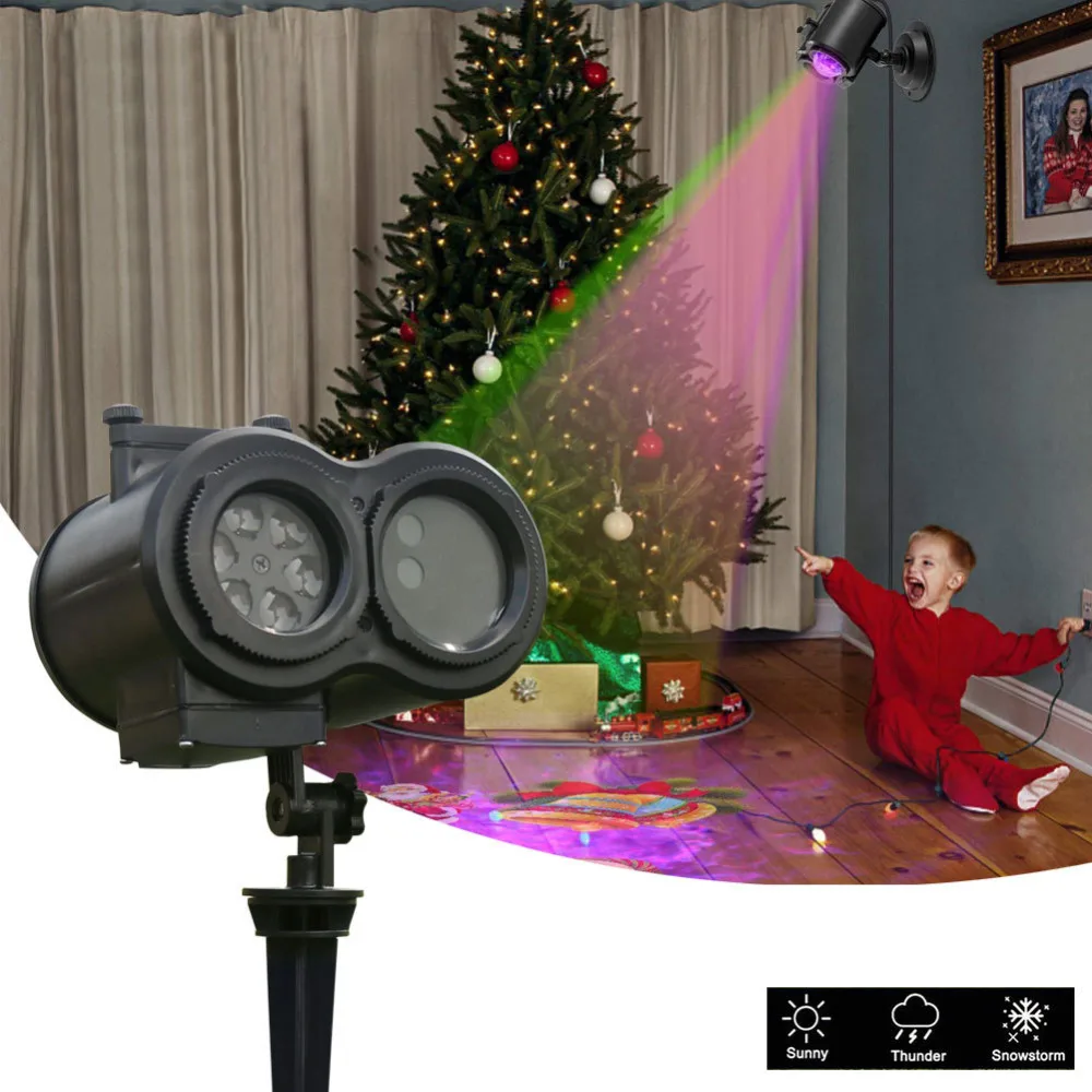 Floco de Neve Luzes à Prova Água ao ar Decoração do Jardim Slides Oceano Onda Natal Projetor Dwaterproof Livre Laser Ano Novo Festa 12 13 ao ar livre projetor laser ano novo festa decoração do jardim