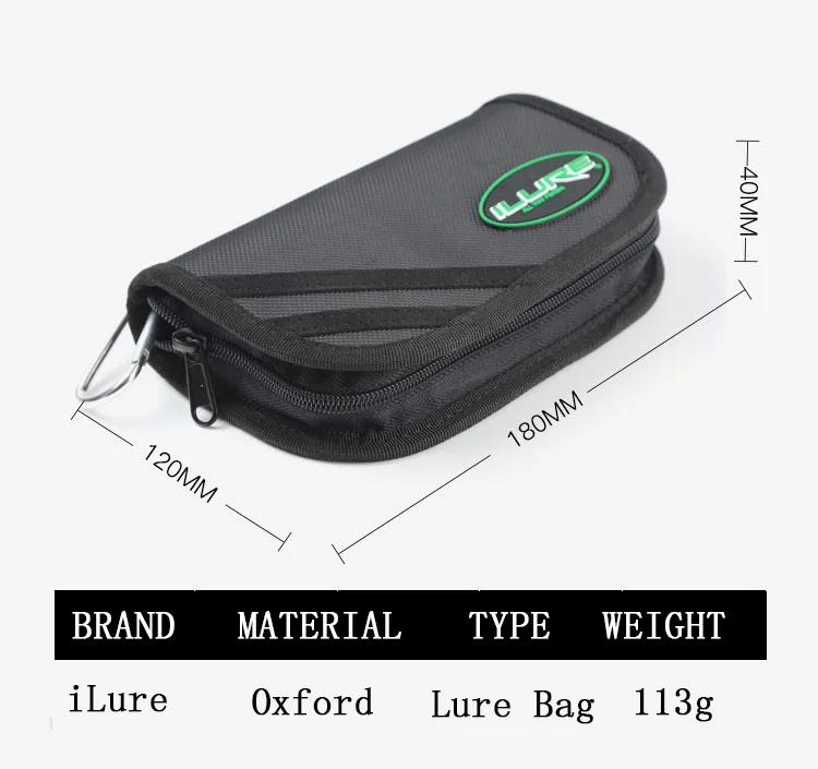 BaMMax Fishing Lure Bag 18cm*12cm*4cm Hard Lure waterproof Paillette Bag Fishing Tackle Bag Portable large capacity Tool Pesca