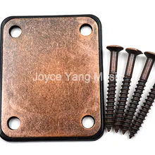 Niko Ретро Бронзовая электрогитара Шейная пластина с 4 винтами для СТРАТА/Теле-гитары/электрогитары бас