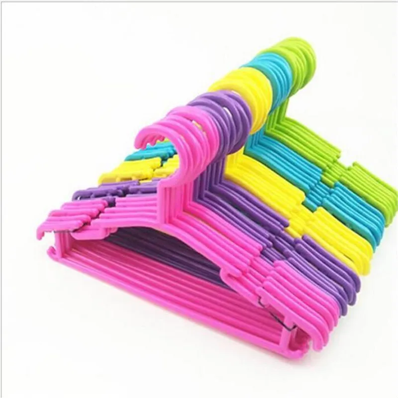 10pcs/Lot Kids Clothes Hangers Portable Arc Hook Design