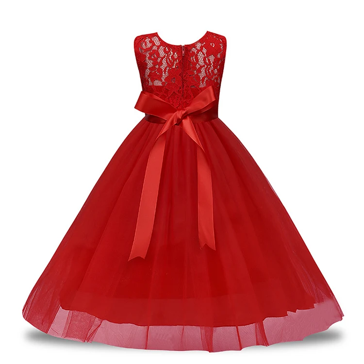 Кружевные длинные платья для девочек вечернее платье для выпускного вечера детская одежда свадебное рождественское праздничное детское