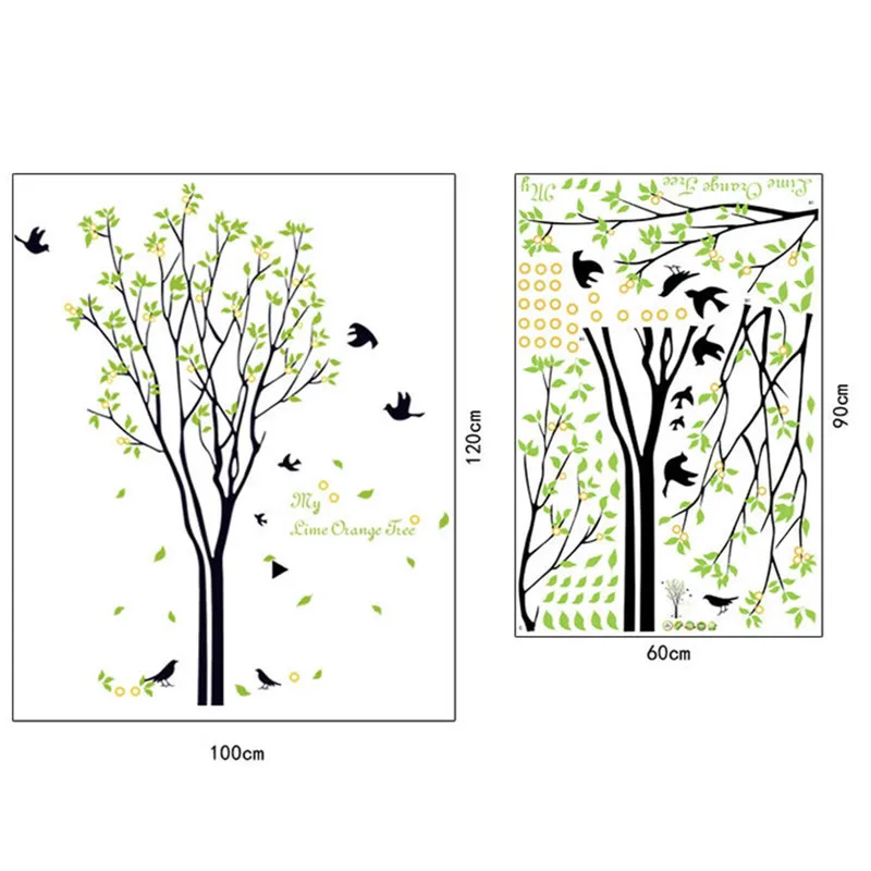 Высокое качество ПВХ настенные наклейки DIY креативное сочетание Счастливое дерево Настенная Наклейка для домашнего декора для ТВ стены гостиной спальни