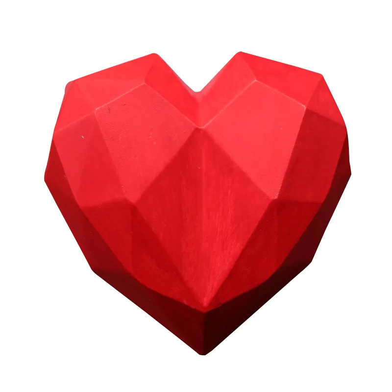 3D алмазное мыло формы любовь силиконовая форма-Сердце DIY автомобиль кулон Гипсовая Штукатурка форма сердечко Мыло Плесень