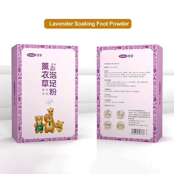 Cofoe порошок для ванны ног Китайский травяной мокса листья массаж ног осушение дисменорея 30 упаковок/коробка - Цвет: lavender