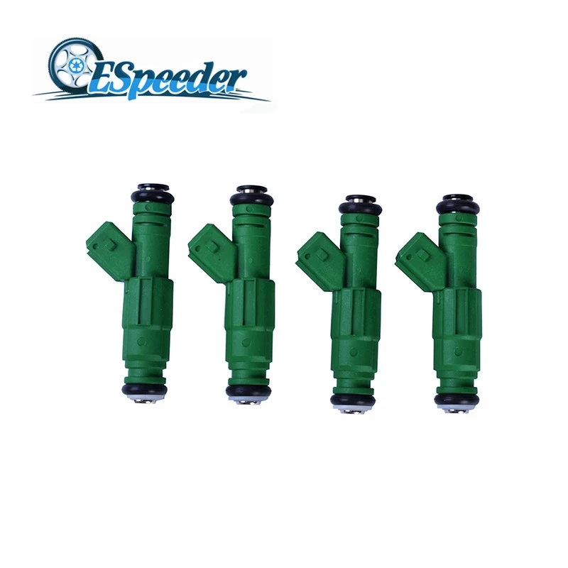 

ESPEEDER 4pcs High Flow 440CC Fuel Injector Green Giant 42lb For VW Audi Ford TBI Dodge 440cc 1.8T Turbo 2.3L EV1