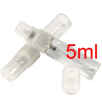 

200PCS/LOT 5ml Atomizer Refillable Pump Spray Bottles Makeup Perfume Bottle Glass Aromatic Empty by DHL Free Shipping