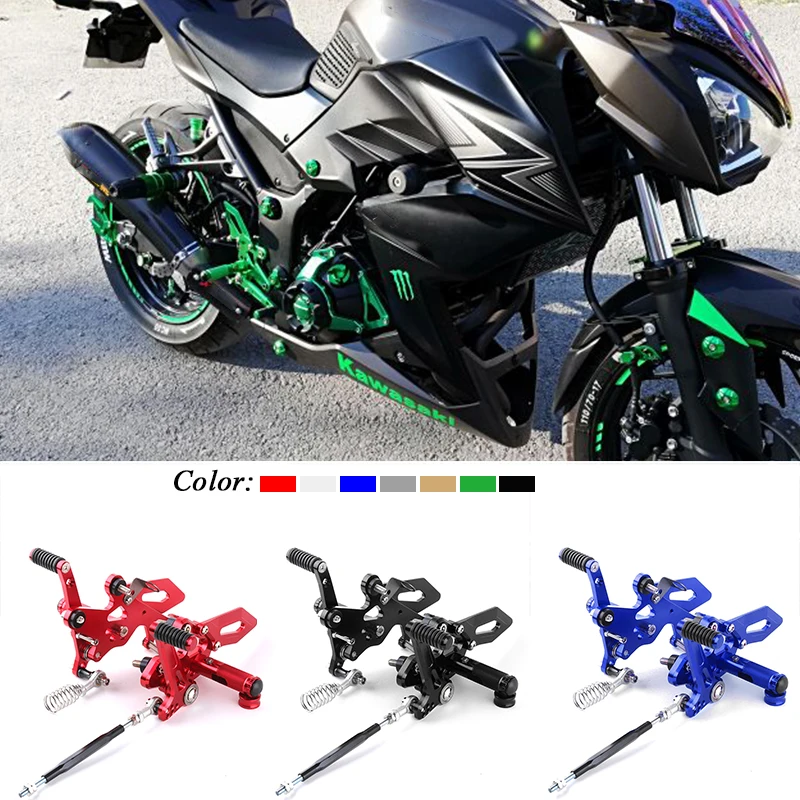 Для Kawasaki Ninja 250 Ninja 300 Z250 Z300 Мотоцикл Регулируемый правый левый задний комплект ЧПУ подножка подножки 2013 15 16