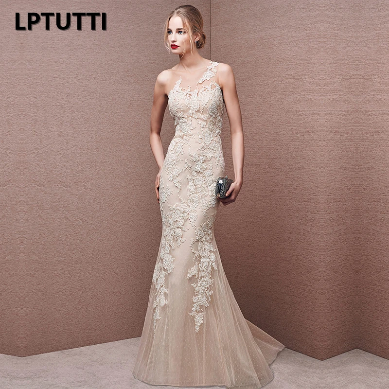 LPTUTTI, кружевное шифоновое платье размера плюс, новинка, для женщин, элегантное, для свиданий, церемоний, вечеринок, выпускного вечера, формальное, торжественное, роскошное, длинное, вечернее платье
