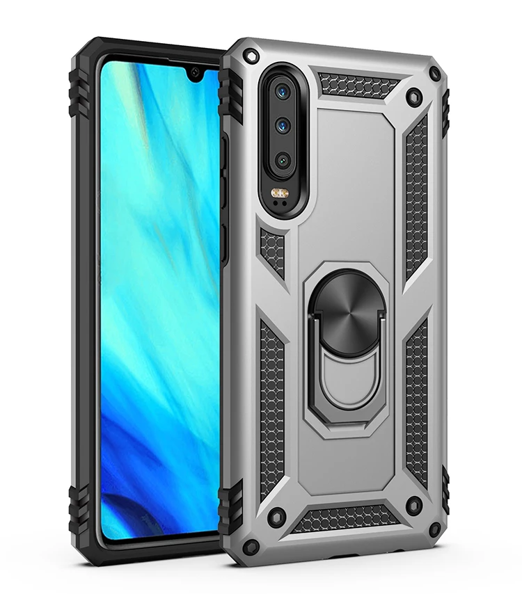 For Huawei P30 Pro case Holder Stand Armor Hybrid Magnetic Bracket Finger Ring Cover For For Huawei P30 Lite P Smart 2019 Case (7)
