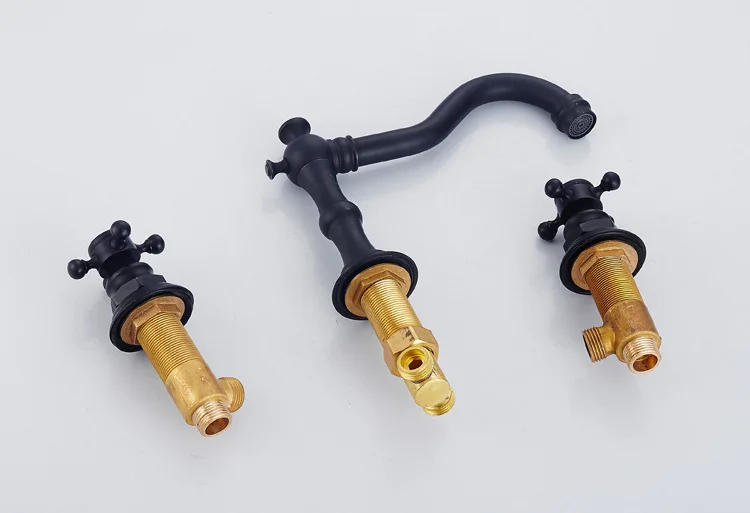 Black Bronze faucet body three basin faucet basin three sets 8Basin faucet