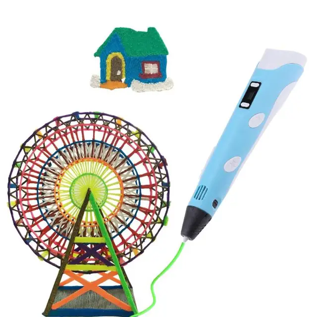 Cheap ALLOYSEED 3D Pen w/ 3Colors 9Meter Filaments 3D Printing Pen Children Educational Toys 3D Stereo Drawing Pen 3D Printer Pen 