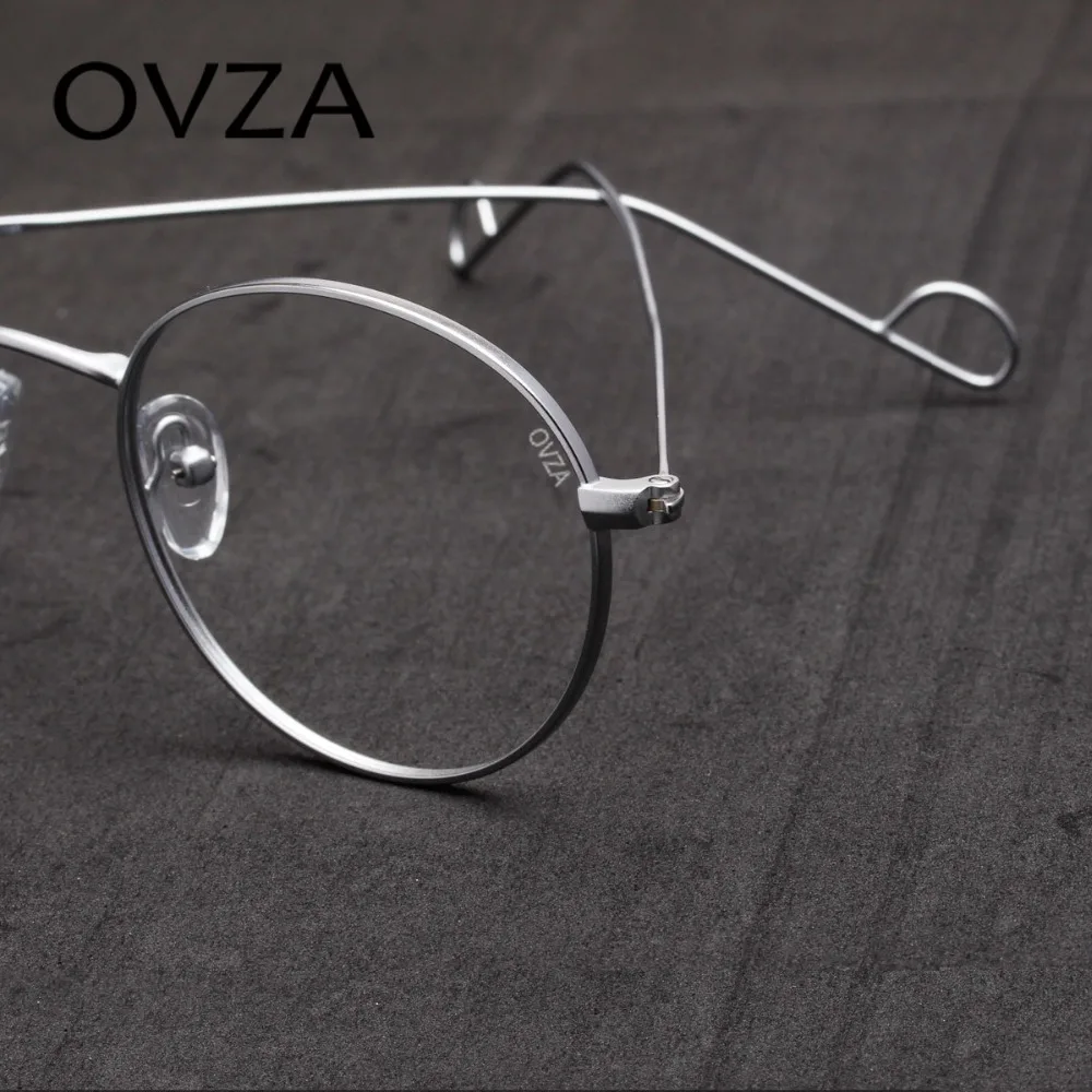 OVZA высококачественная металлическая оправа для очков в стиле унисекс, винтажная оправа для очков для женщин, модные овальные очки, ультра-светильник 274