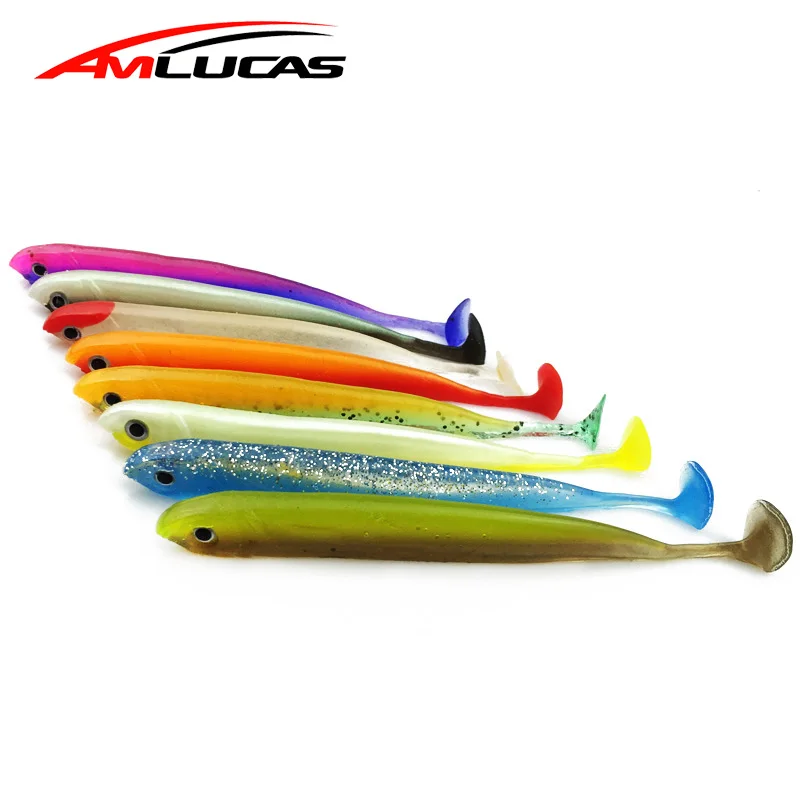 

Amlucas 3pcs/lot 9g 13cm Handmade Soft Bait Fishing Lure Swimbait Silicone Bass Minnow Plastic Fishing Tackle Pasca WE101