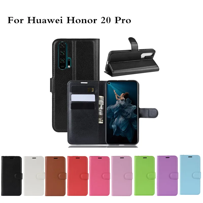 Чехол книжка из искусственной кожи с зернистой текстурой личи для huawei P Smart Z Nova 5i Y9