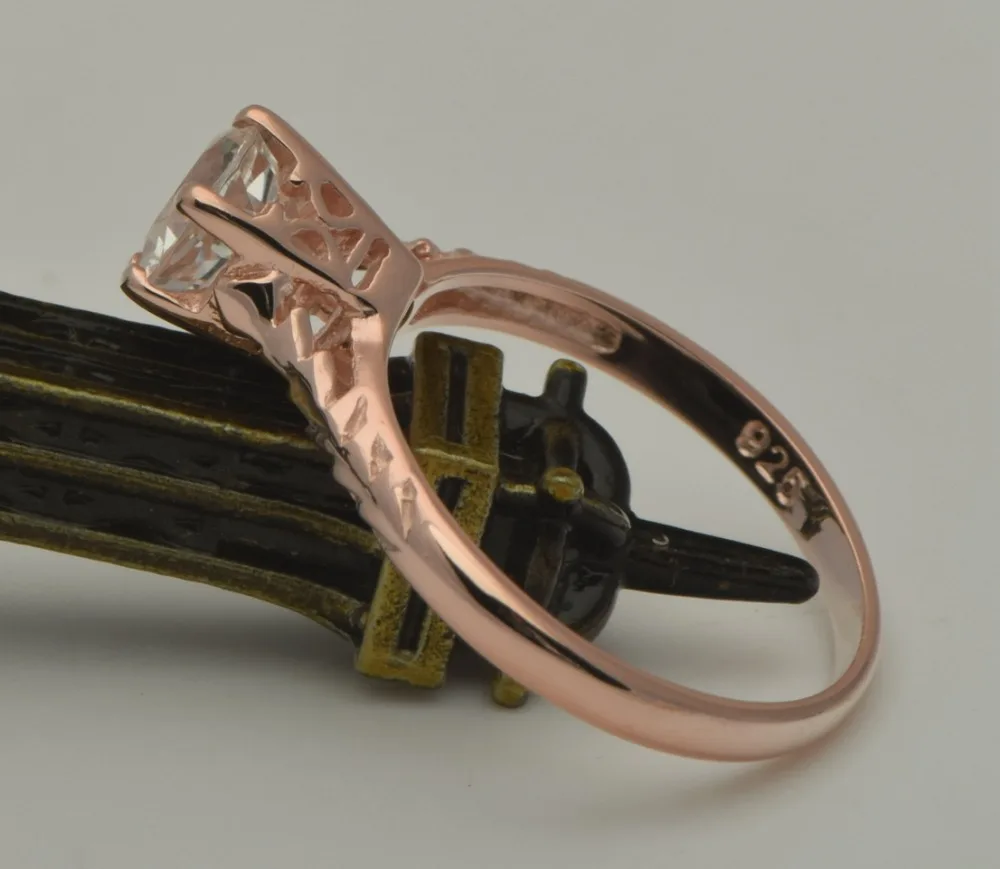 Szjinao Настоящее натуральное белое ТОПАЗ 14 к розовое золото обручальное кольцо для женщин и мужчин свадебный подарок золотых ювелирных изделий обручальное кольцо