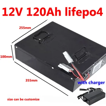 

GTK Lifepo4 12V 120AH battery BMS 4S 12.8V 120Ah for Solar Energy System Boat engine Electronic equipment Camper +10A Charger
