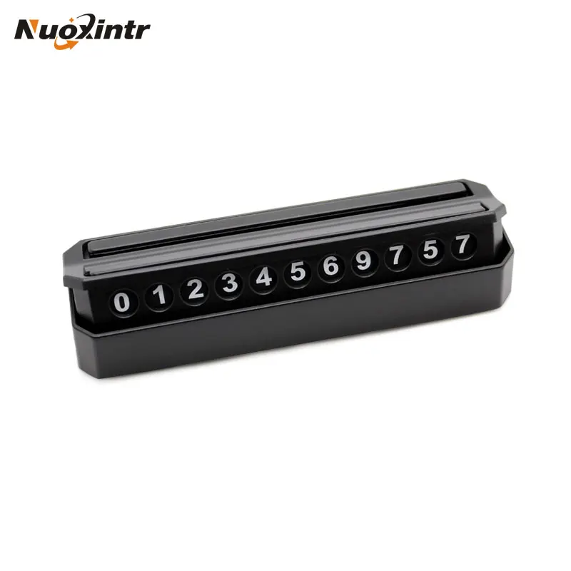 

Nuoxintr Car Styling Temporary Parking Card Fake Leather Texture Phone Number Card Plate Telephone Number Card Car Sticker