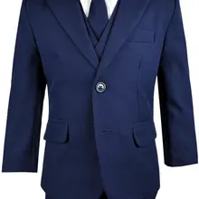 Дизайнерский однотонный костюм для мальчиков, строгий наряд с галстуком, костюмы для мальчиков на заказ, костюмы для конкурсов красоты(пиджак+ жилет+ брюки+ галстук