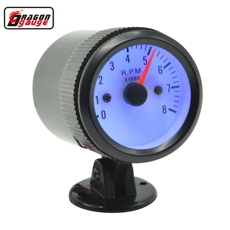 Dragon gauge 2inch 52mm Car Black Shell Tachometer Rev Counter Gauge