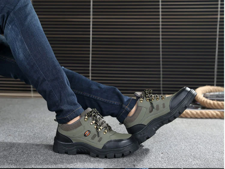 Мужские ботинки Рабочая защитная обувь со стальным носком Военная обувь с защитой от разбивания Мужская обувь без шнуровки мужские ботинки 39 S